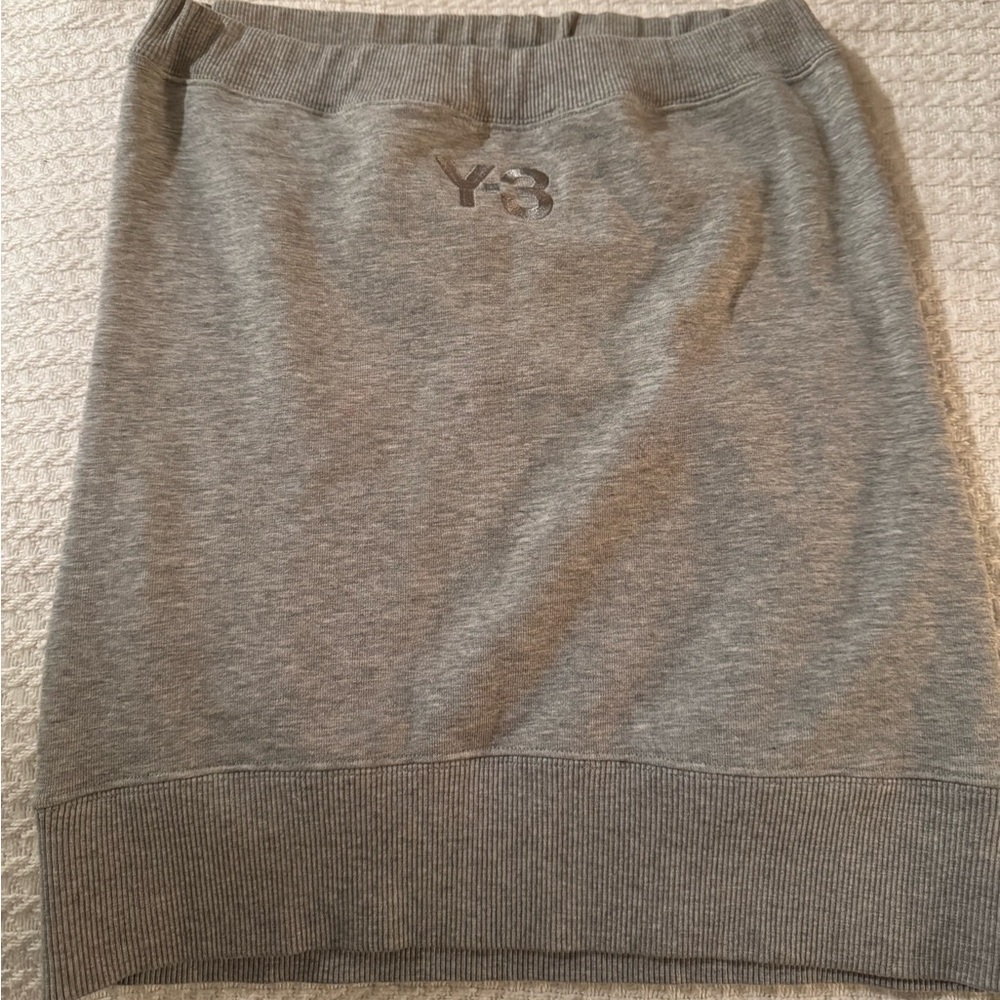 Y-3 Gray Tube Bandeau Top - street, lounge, athletic